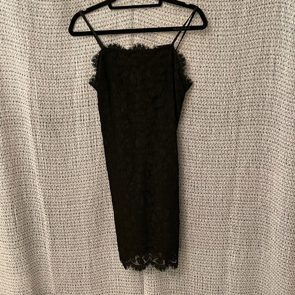 Vintage Maryann Restivo Black lace slip dress.